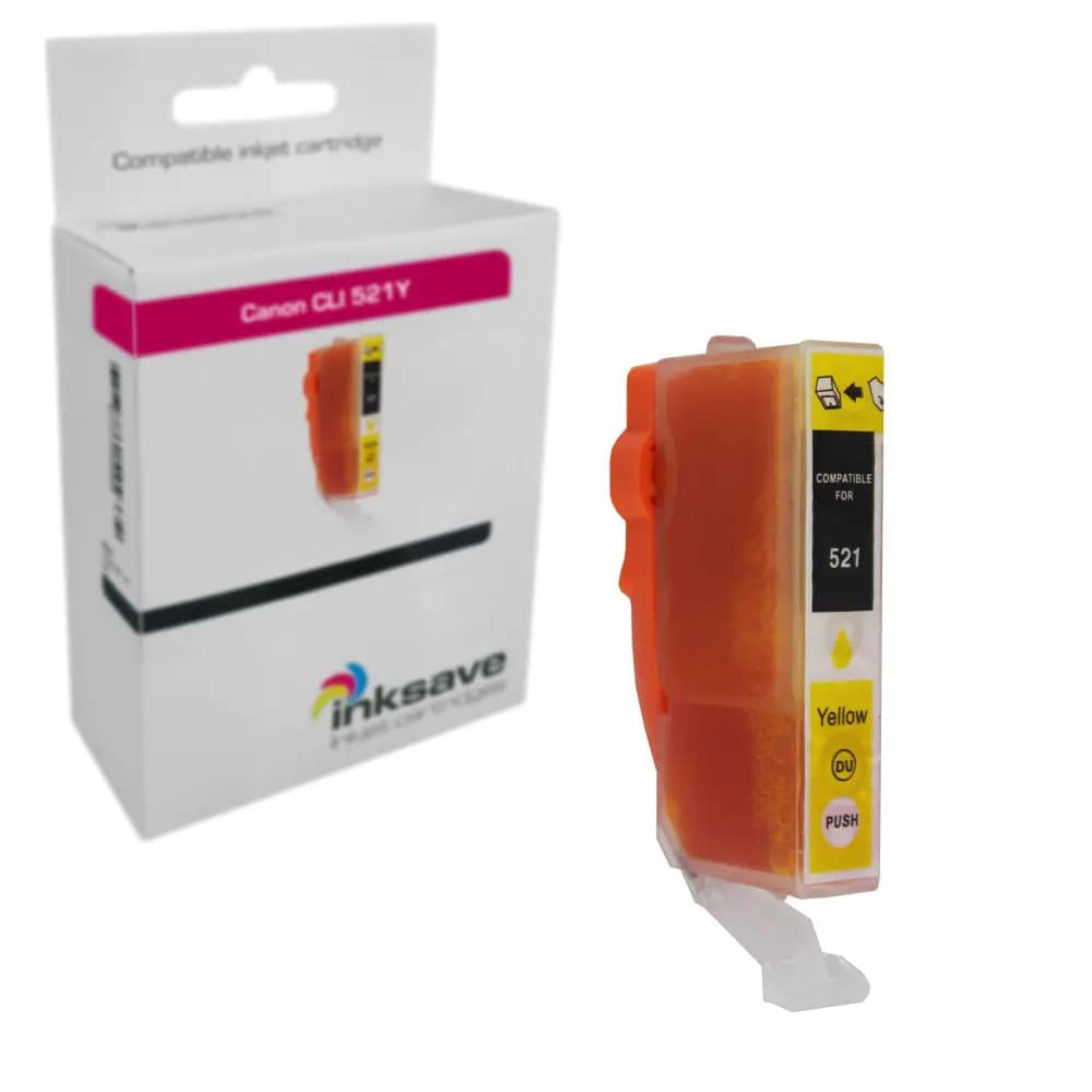 Inksave replacement for Canon CLI 521 Y
