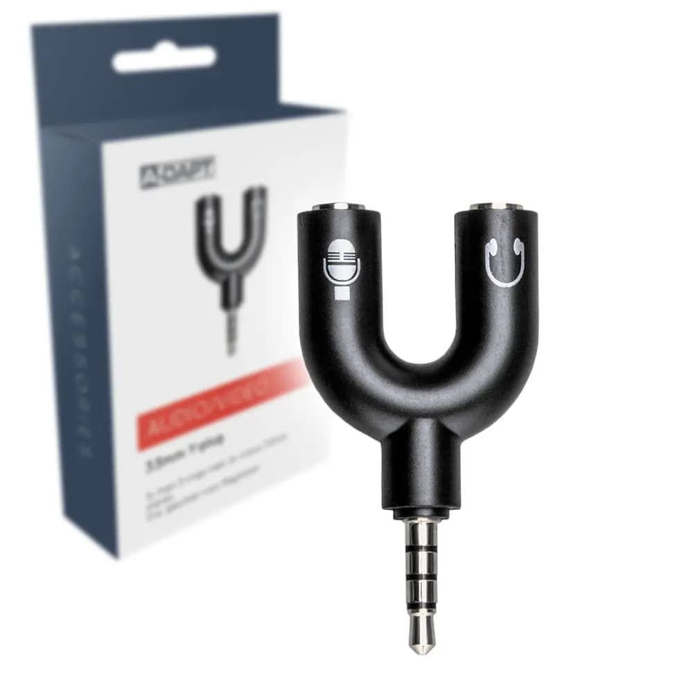 Audio plug Y gradient 3.5mm black