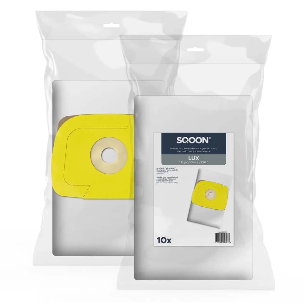SQOON Staubsaugerbeutel passend für LUX 1 Royal / Classic / D820