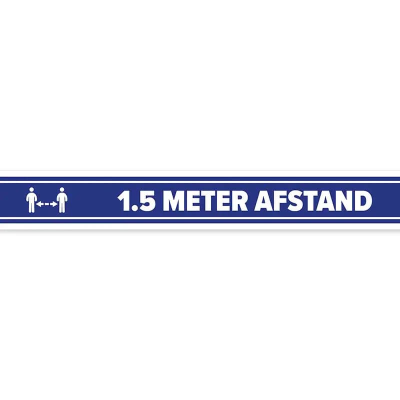Window / Floor sticker strip blue "Keep distance"