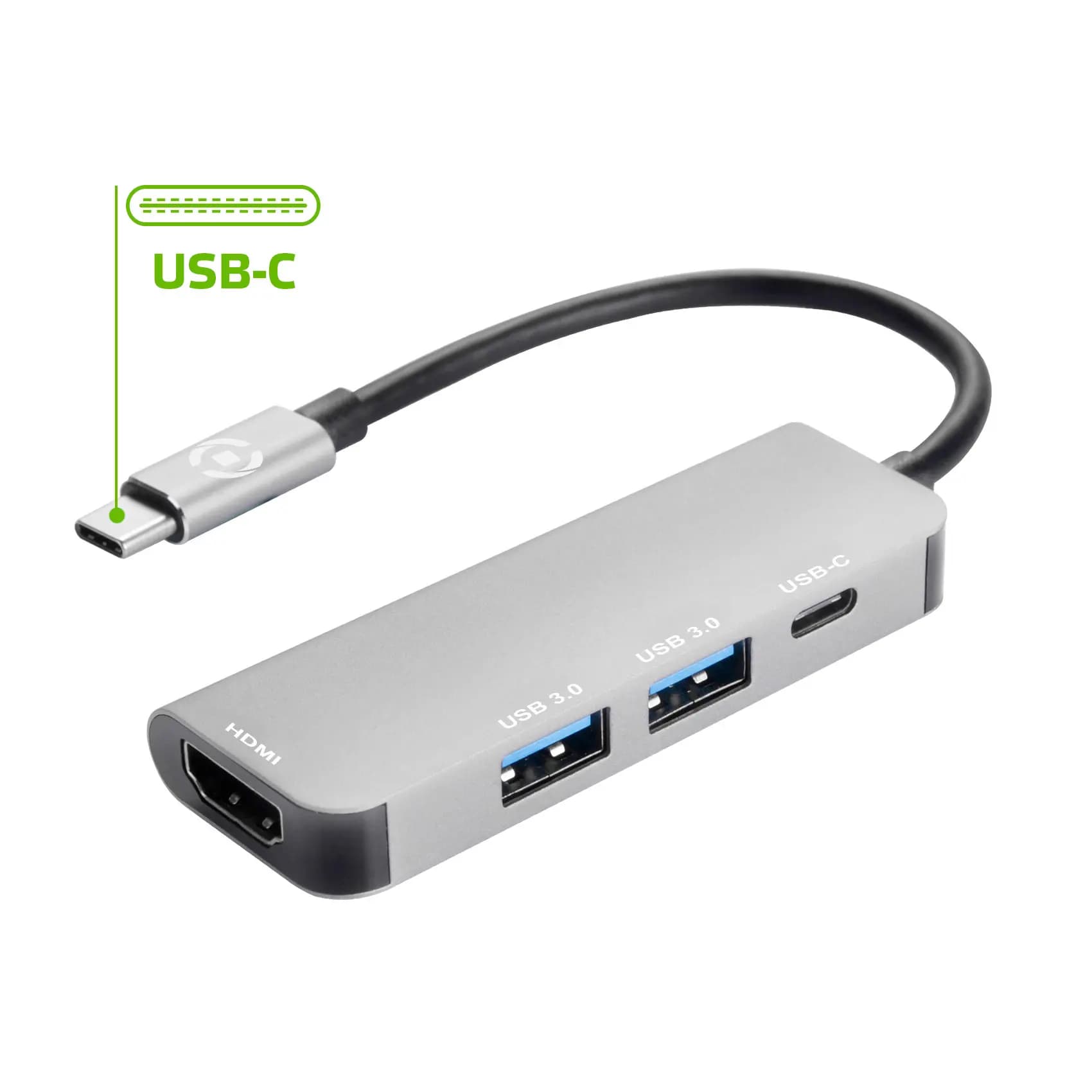 Hub Adapter USB-C > 2x USB, HDMI, USB-C