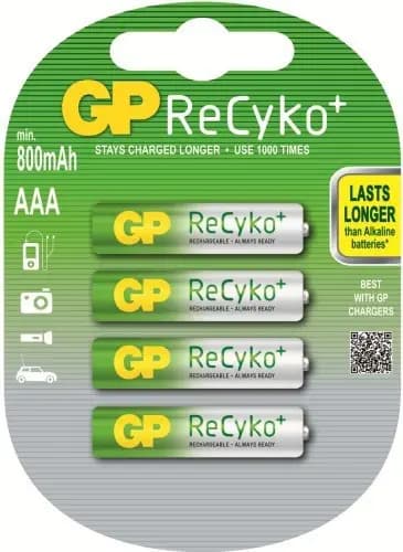 AAA batterij Oplaadbaar GP NiMH 800 mAh ReCyko+ Pro 1,2V 4 stuks