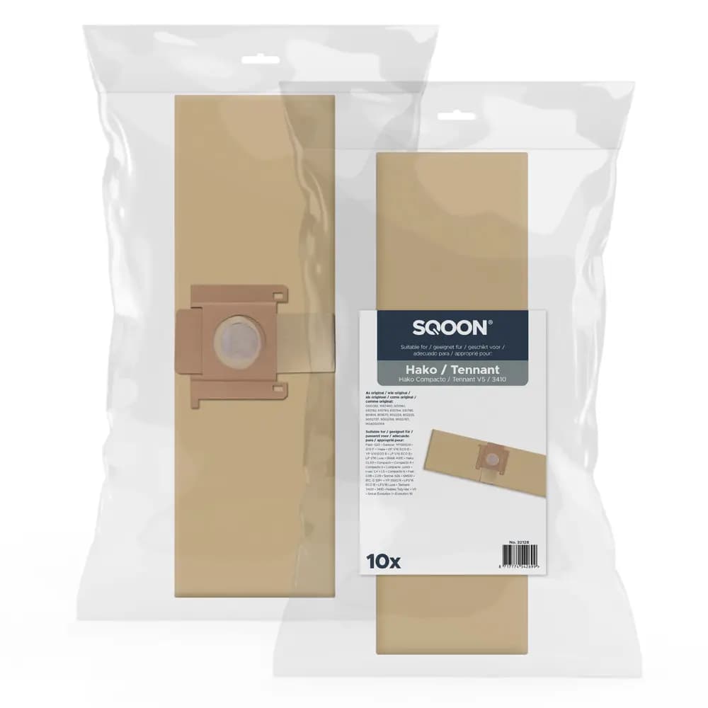 SQOON Vacuum cleaner bags suitable for Hako Compacto 9 / Tennant paper
