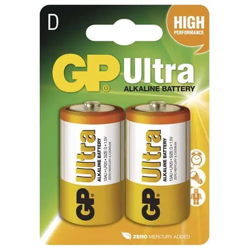 D Mono Akku GP Alkaline Ultra 1,5V 2 Stück