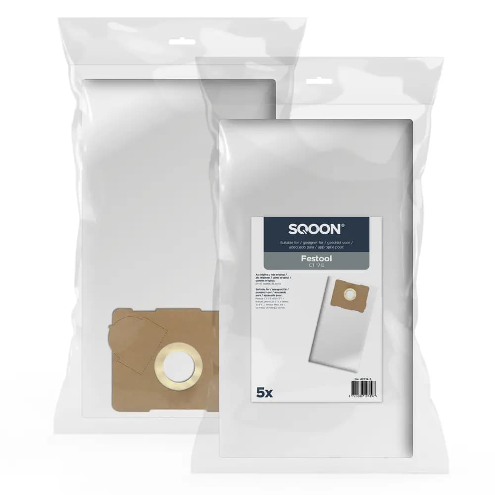 SQOON Staubsaugerbeutel passend für Festool CT 17 E