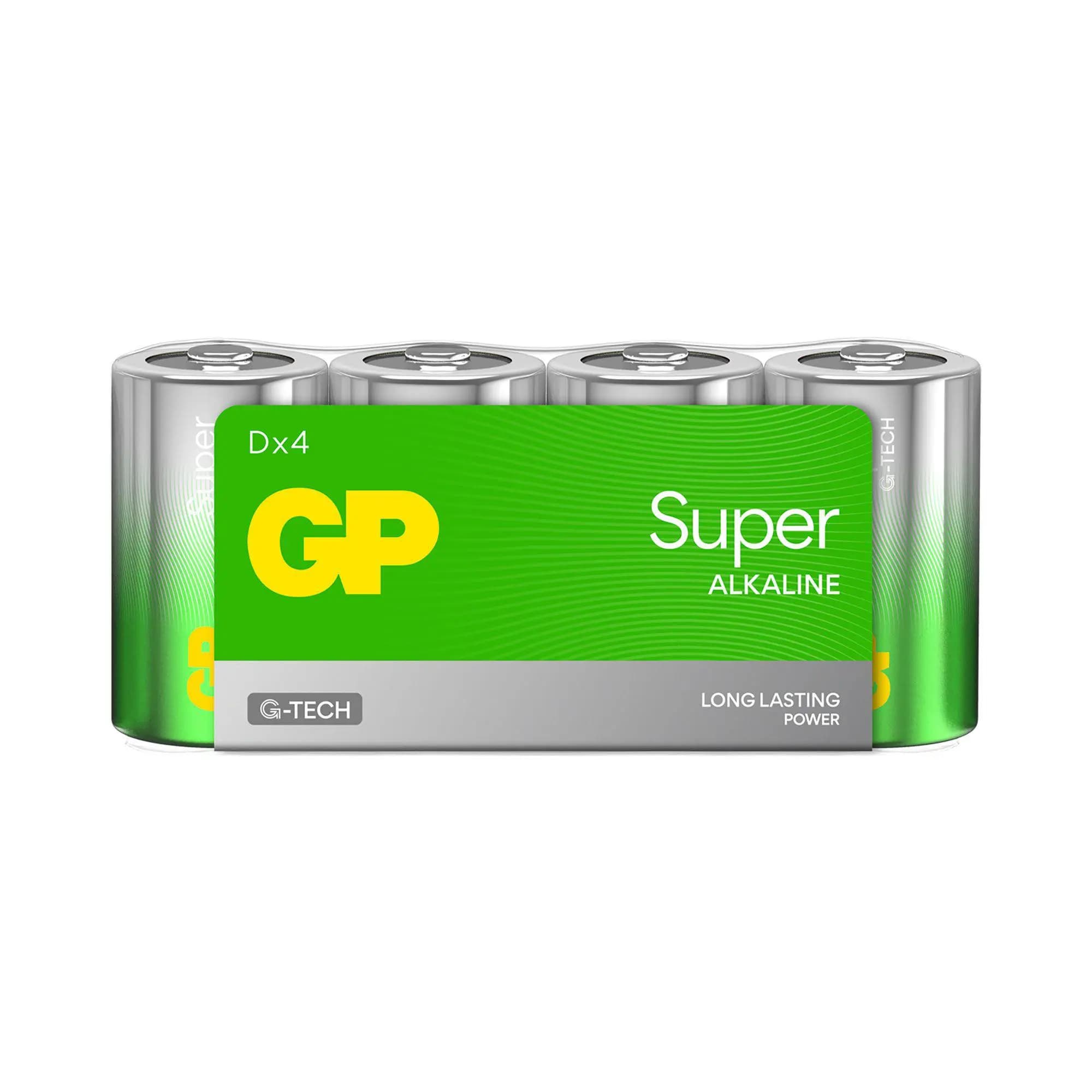 D Mono battery GP Alkaline Super 1.5V 4 pieces