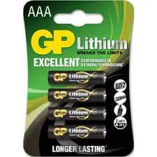 AAA battery GP Lithium 1,5V (4pcs)