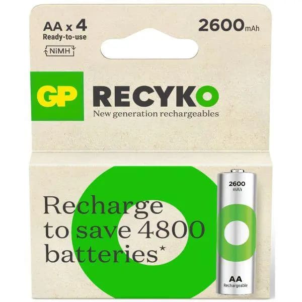 AA Battery Rechargeable GP NiMH 2600 mAh ReCyko 1.2V 4 pieces