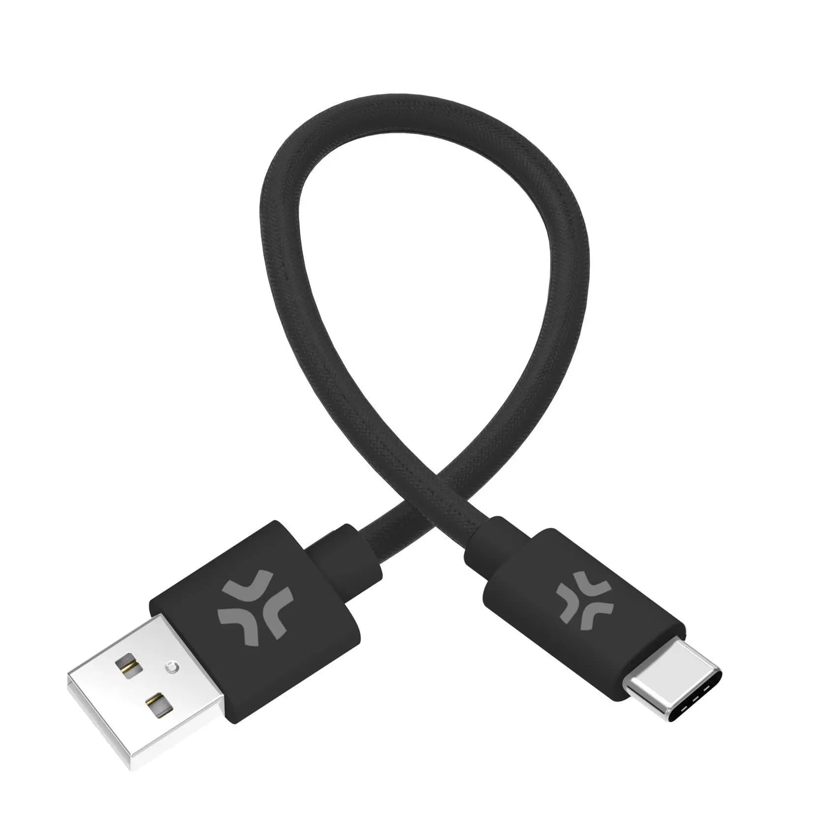 Data/charging cable USB-A - USB-C 0.3m black