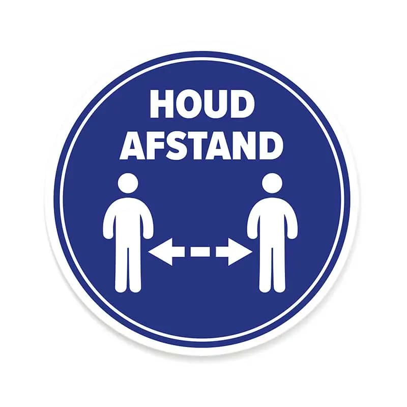 Window / Floor sticker round blue "Keep distance"