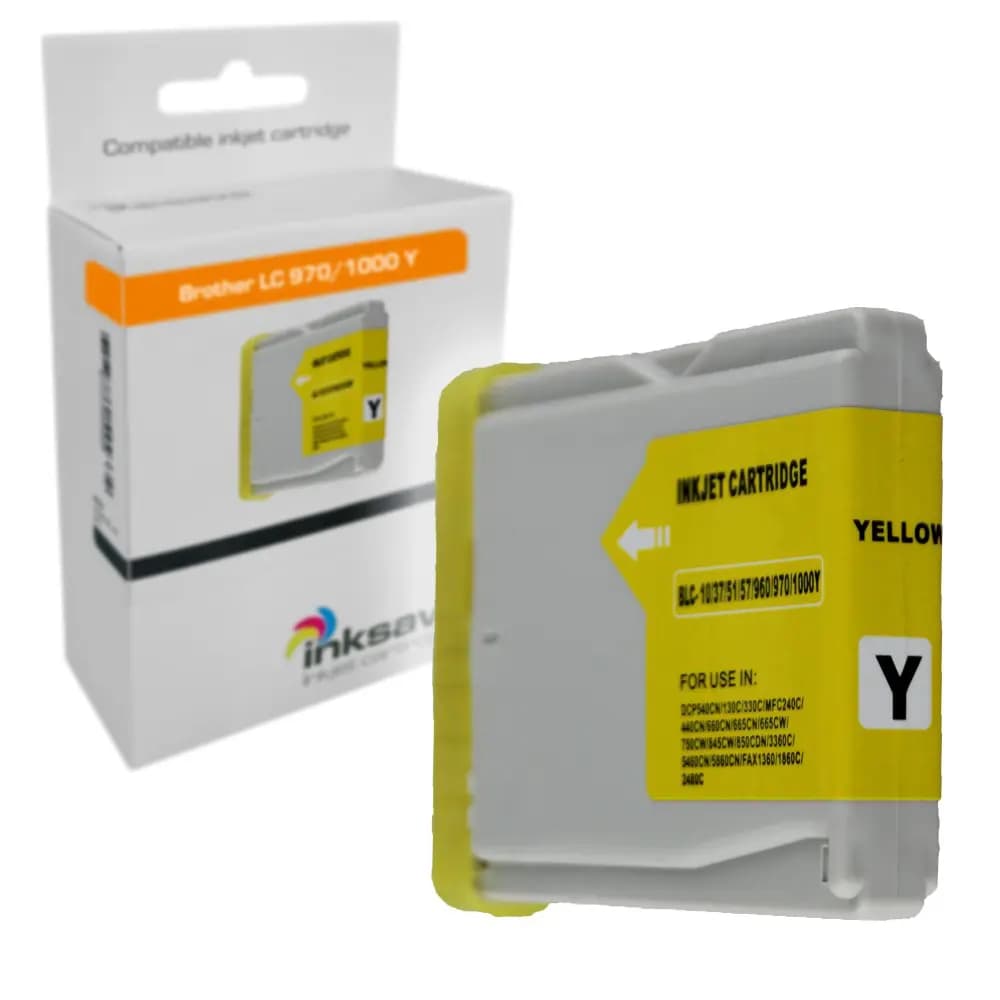 Inksave-Ersatz für Brother LC 970/1000 Y