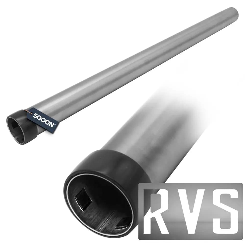 SQOON Suction tube 38 mm stainless steel with ring suitable for Numatic 602920