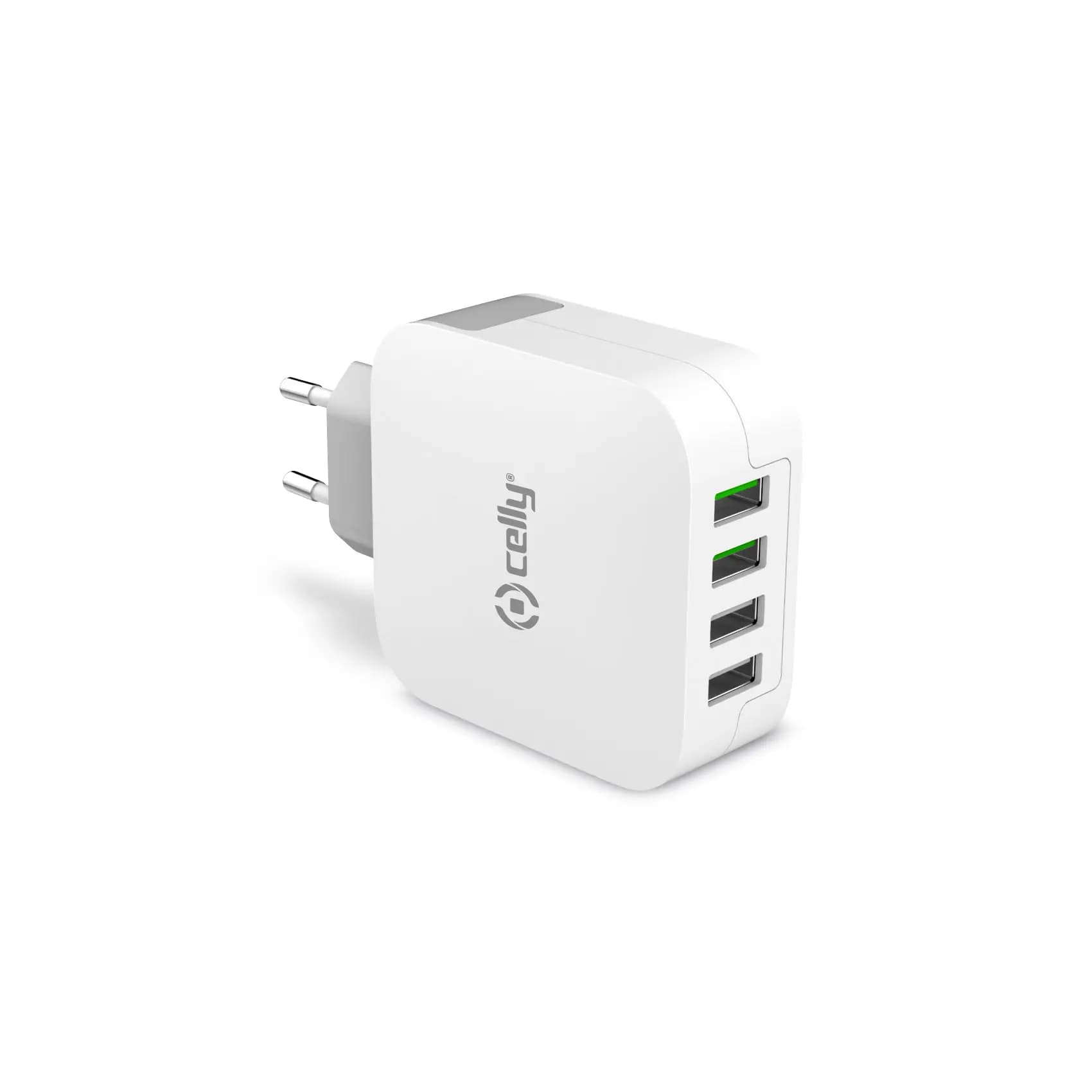 Celly Heimladegerät 4xUSB 4,8 A weiß