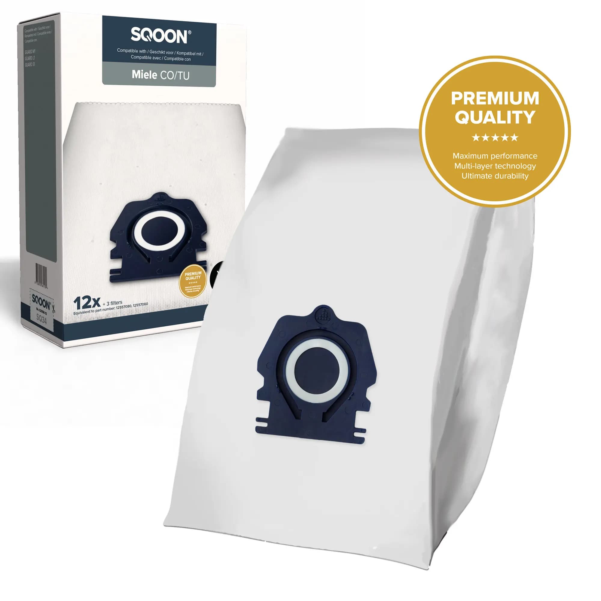SQOON Stofzuigerzakken geschikt voor Miele Guard-series Pro