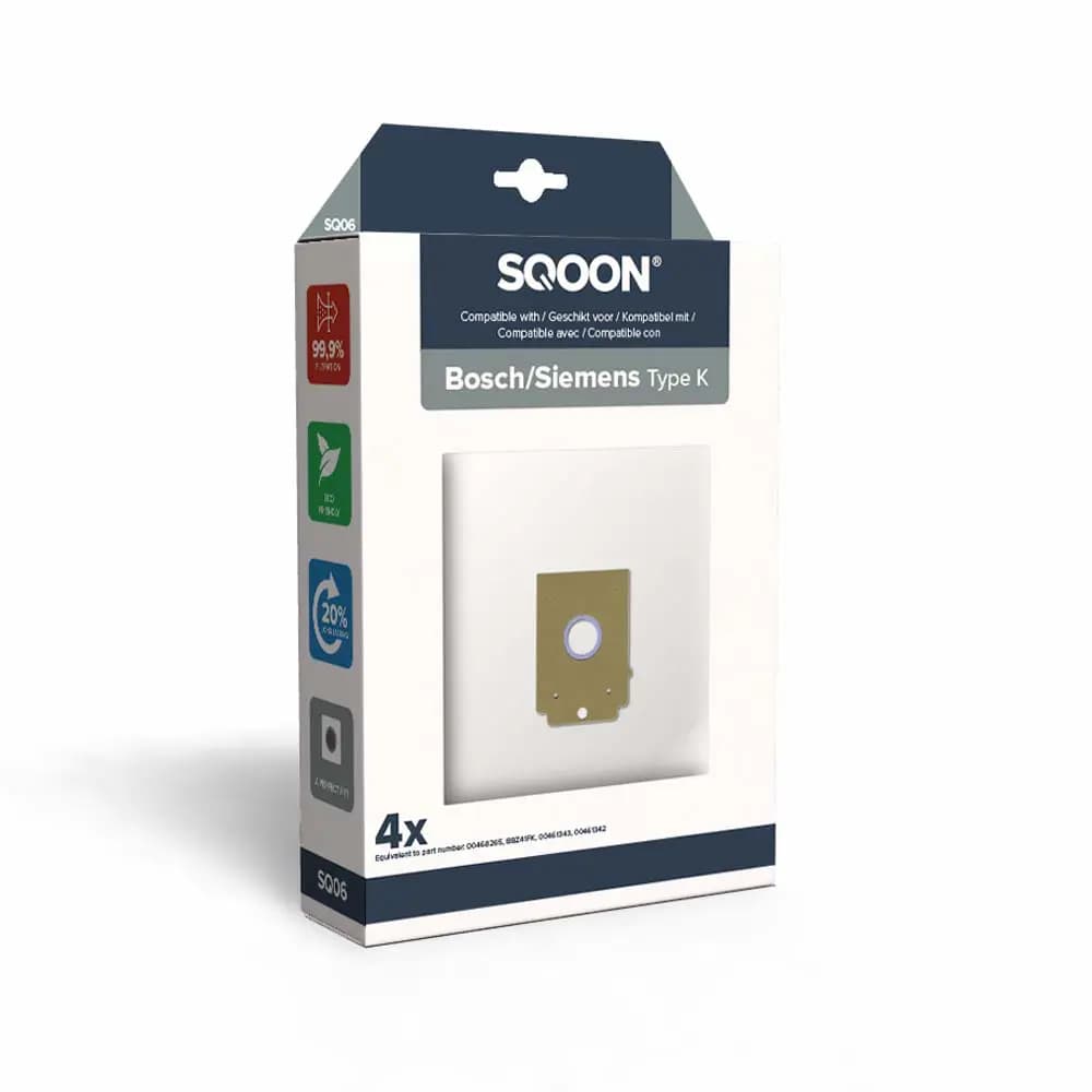 SQOON Vacuum cleaner bags suitable for Bosch/Siemens Type K