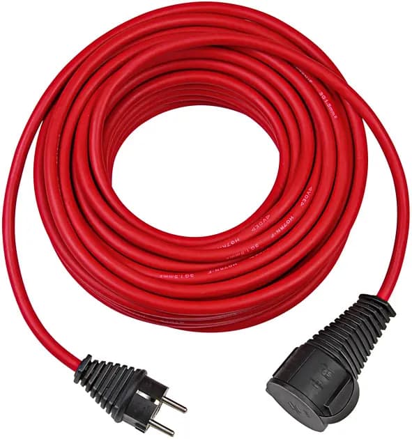 Extension cable 25 meters red IP44