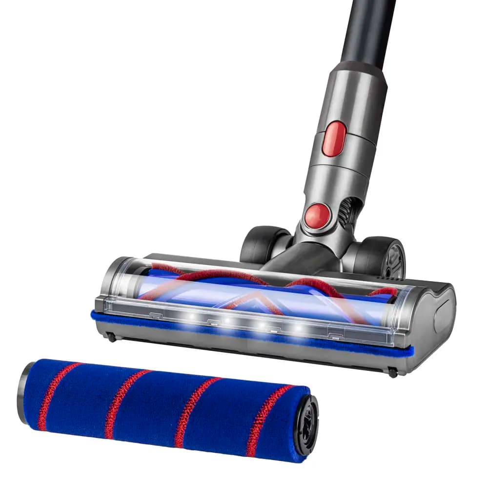 SQOON Brush suitable for Dyson V7 / V8 / V10 / V11 / V15 electric rotating with LED with 2 brushes