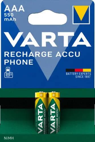 Varta Recharge Accu Phone AAA 550mAh Blister 2