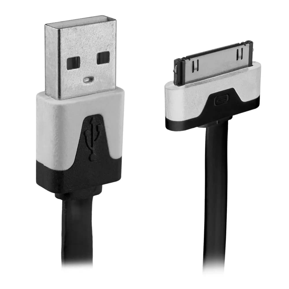 Apple 30-pin data cable flat 1m black