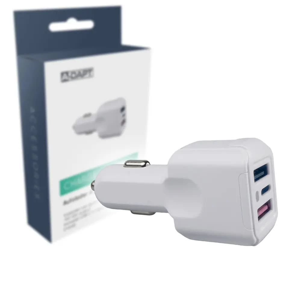 Kfz-Ladegerät 3x USB-Schnellladegerät 2.0 - 5.1A weiß