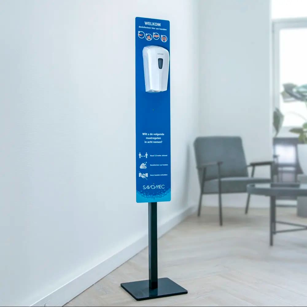 Disinfection column incl. automatic gel dispenser 1000ml.