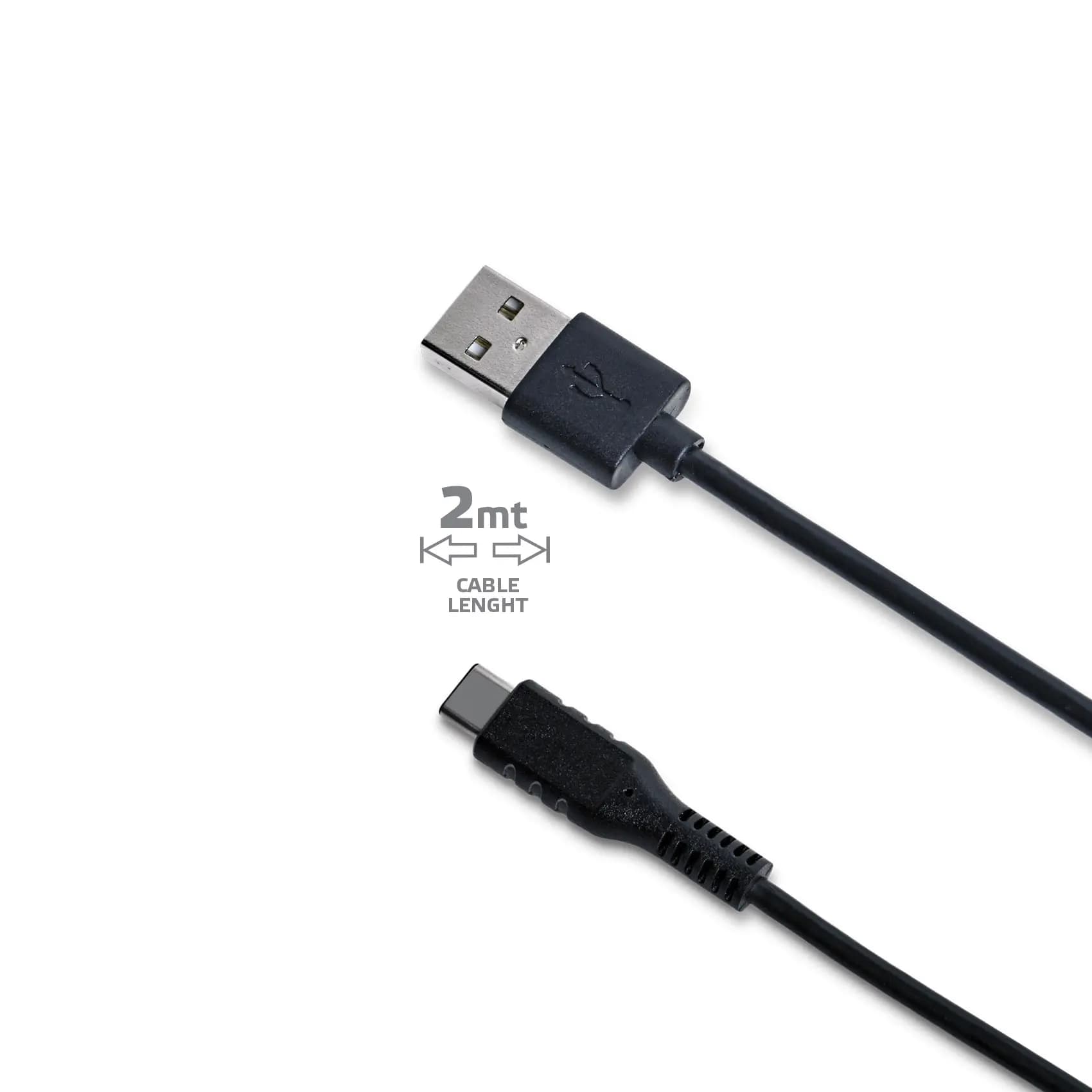 Data-/charging cable USB-C 2m black