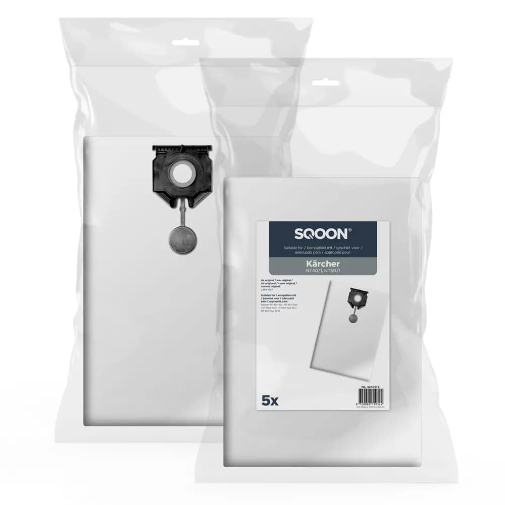 SQOON Staubsaugerbeutel passend für Kärcher NT40/1 - NT50/1 Serie