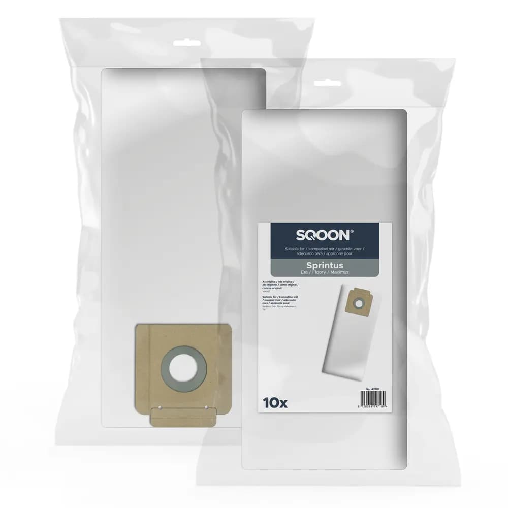SQOON Vacuum Cleaner Bags suitable for Sprintus Era / Maximus / T11 / Floory