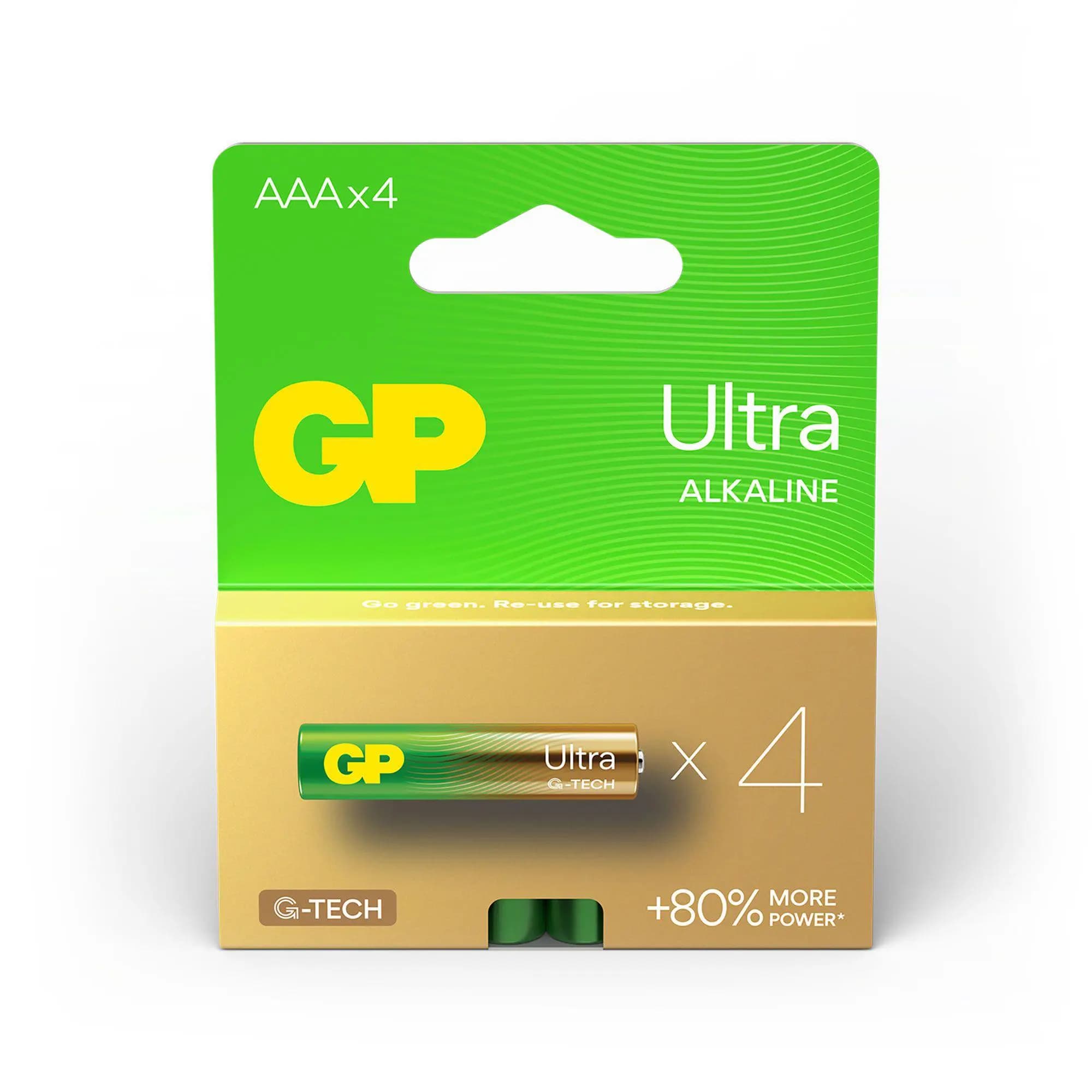 AAA battery GP Alkaline Ultra 1.5V 4 pieces