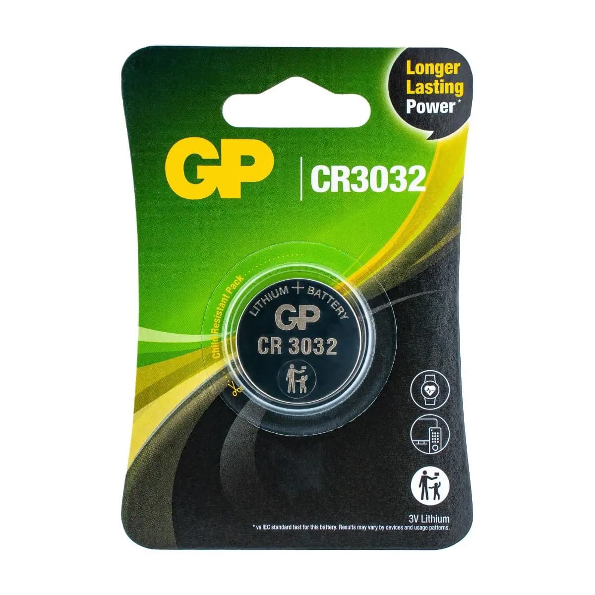 CR3032 GP Lithium button cell 3V 1 piece