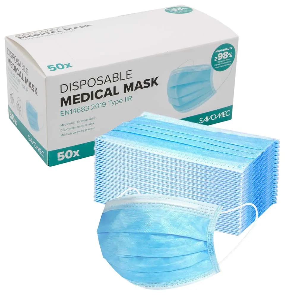 Medical Mouthpiece Blue (50 pieces per box)