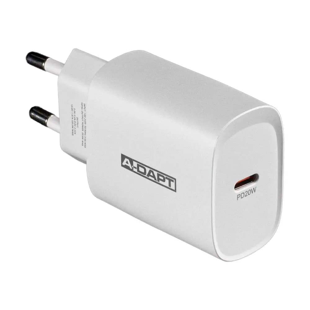 Home charger 20W 1x USB-C PD white