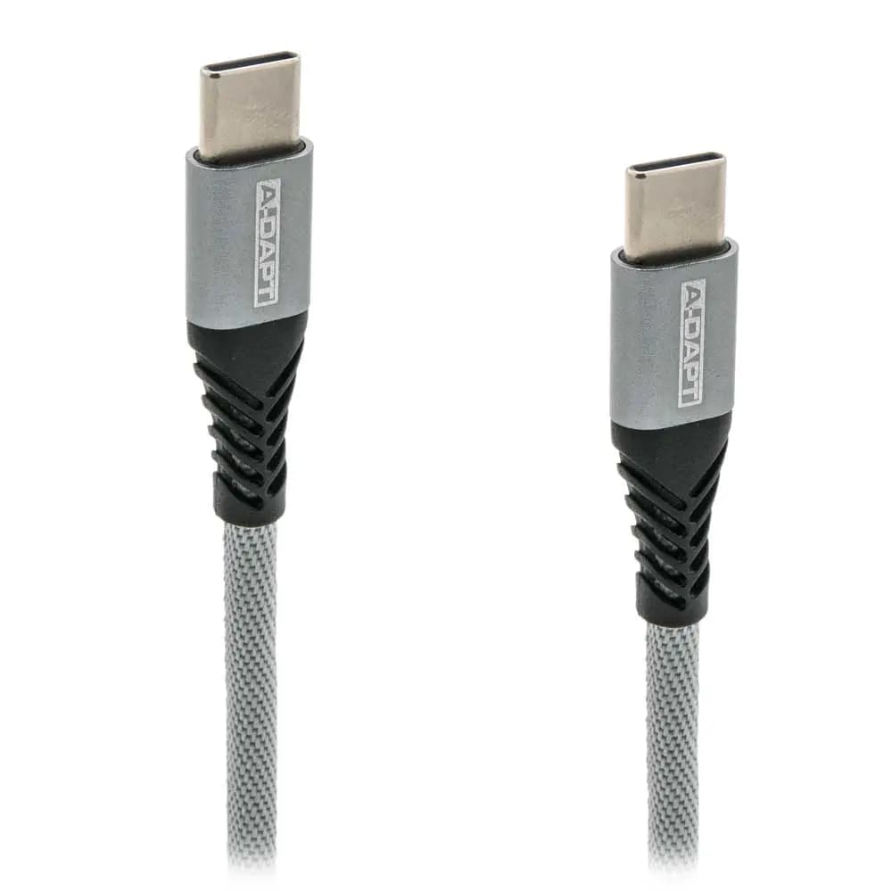 Data and charging cable USB-C > USB-C 1m PRO grey