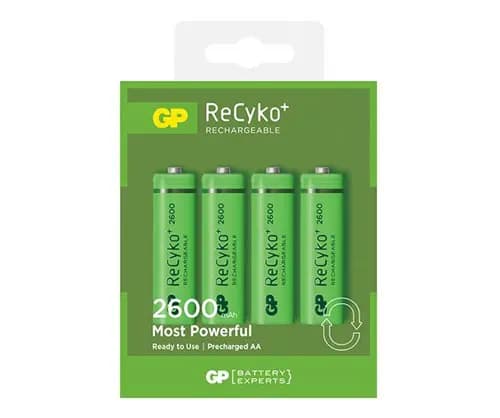 GP Recyko+ Rechargeable NimH AA/HR06 2600mah blister 4