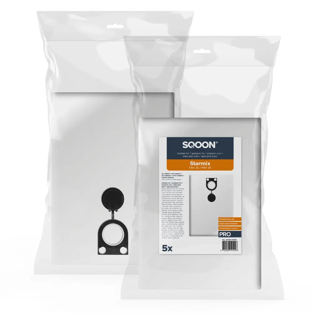 SQOON Vacuum cleaner bags suitable for Starmix FBV 25/35 PRO
