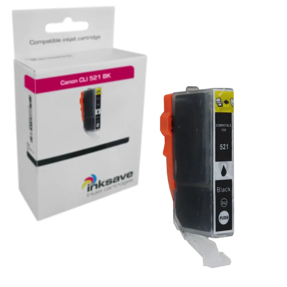 Inksave replacement for Canon CLI 521 BK