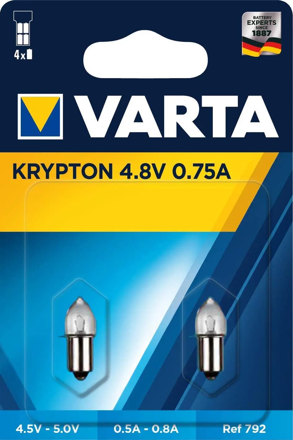 Varta Krypton 4,8V 0,75A Blister 2