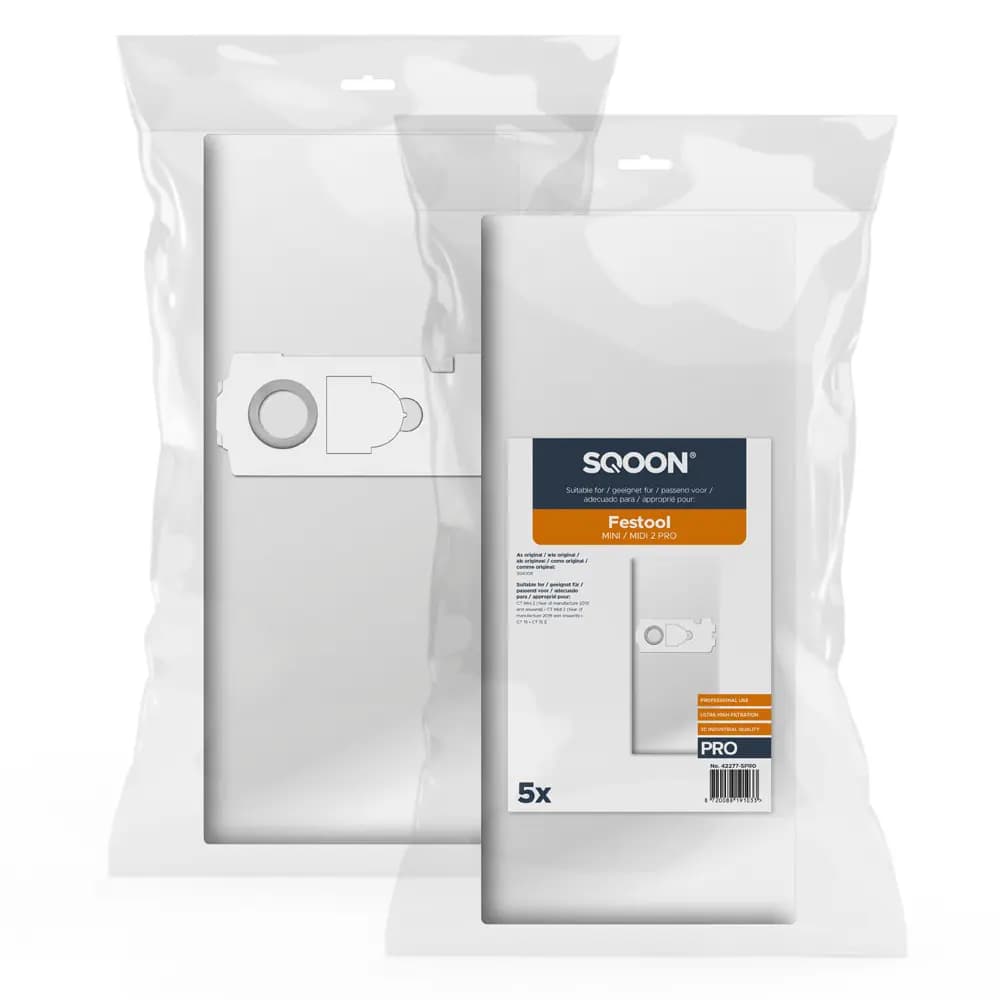 SQOON Staubsaugerbeutel passend für Festool MINI / MIDI 2 PRO