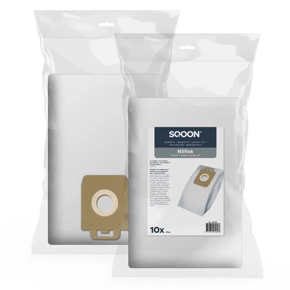 SQOON Staubsaugerbeutel passend für Nilfisk Power/Select Series 3-D