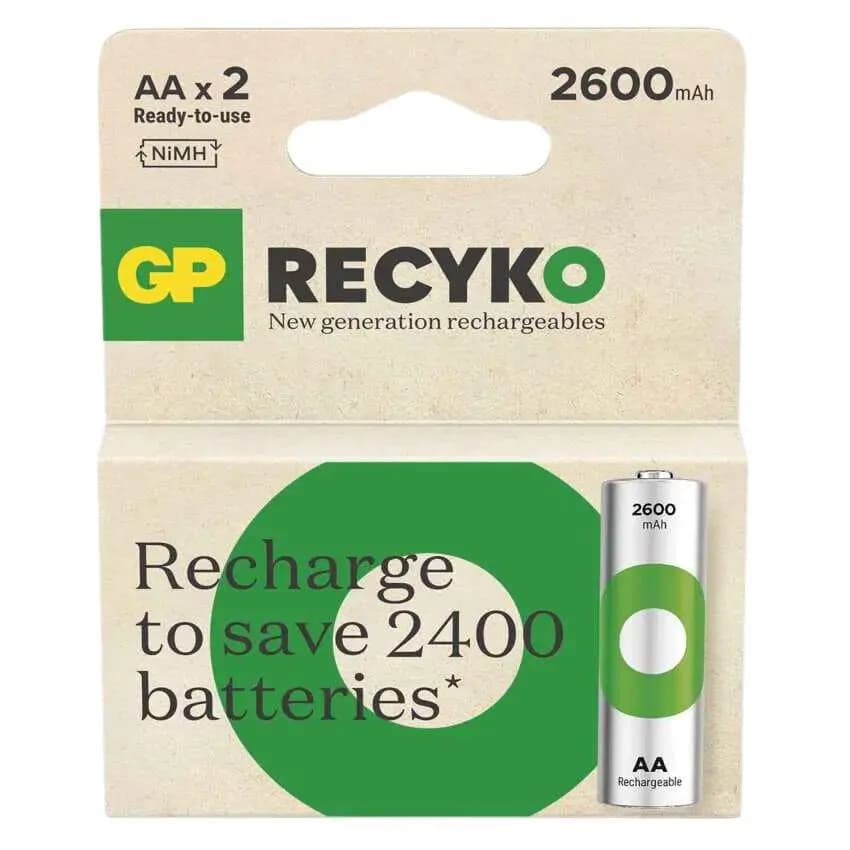 AA battery Rechargeable GP NiMH 2600 mAh ReCyko 1,2V (2 pcs)