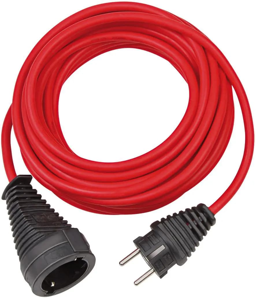 Extension cord 10 meters red 3 x 1.5 mm² IP20 FR
