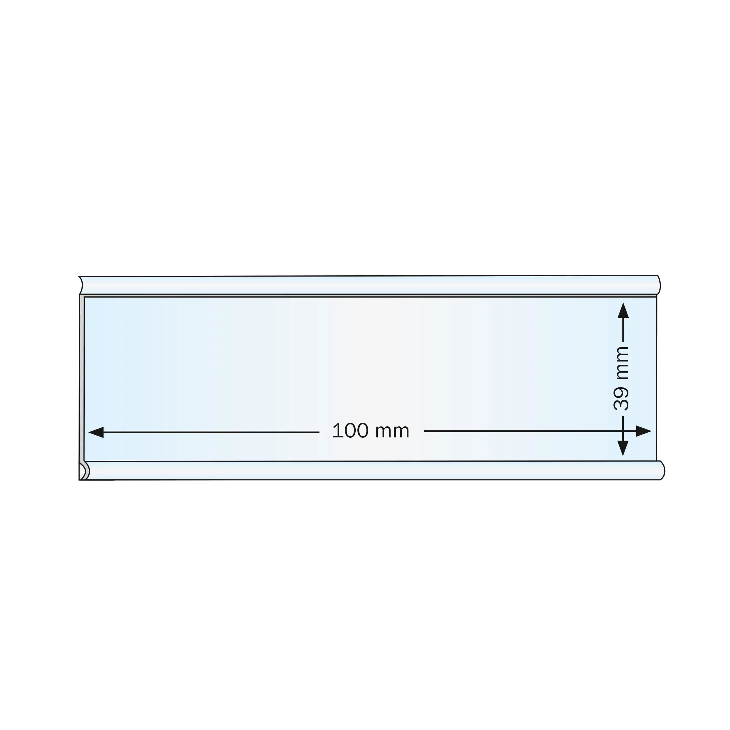 Regalfenster selbstklebend 100x39mm