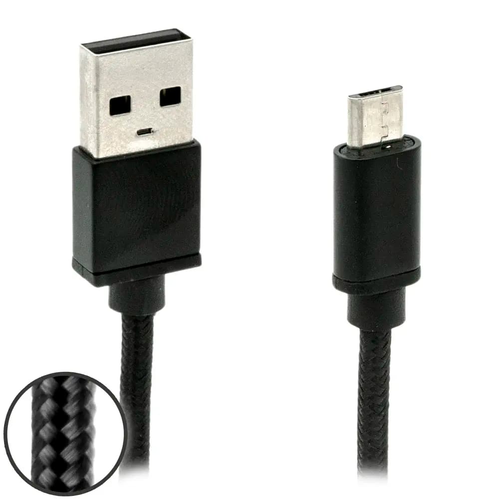 Data and charging cable Micro USB 20CM black