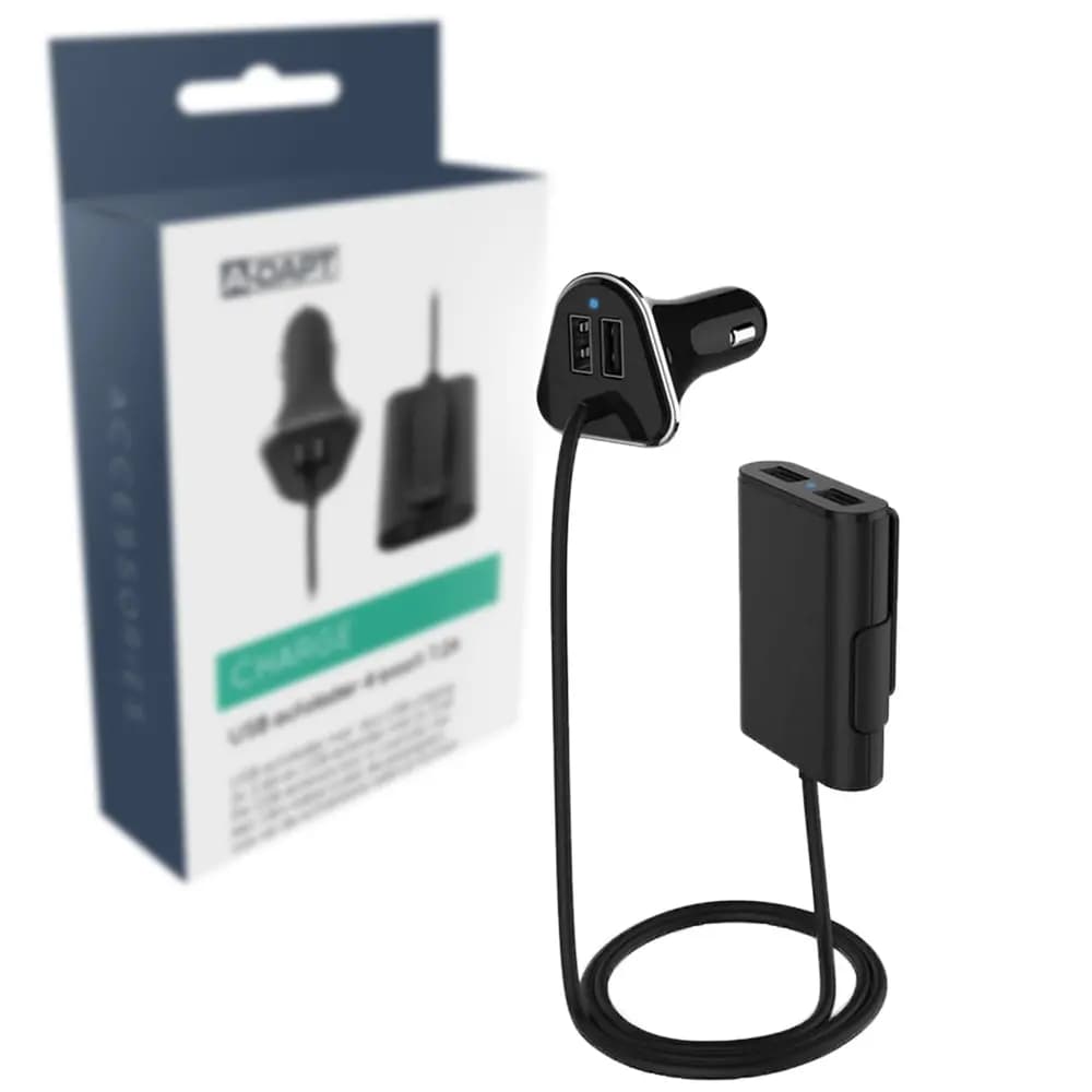 Car charger 4xUSB 9.6A black