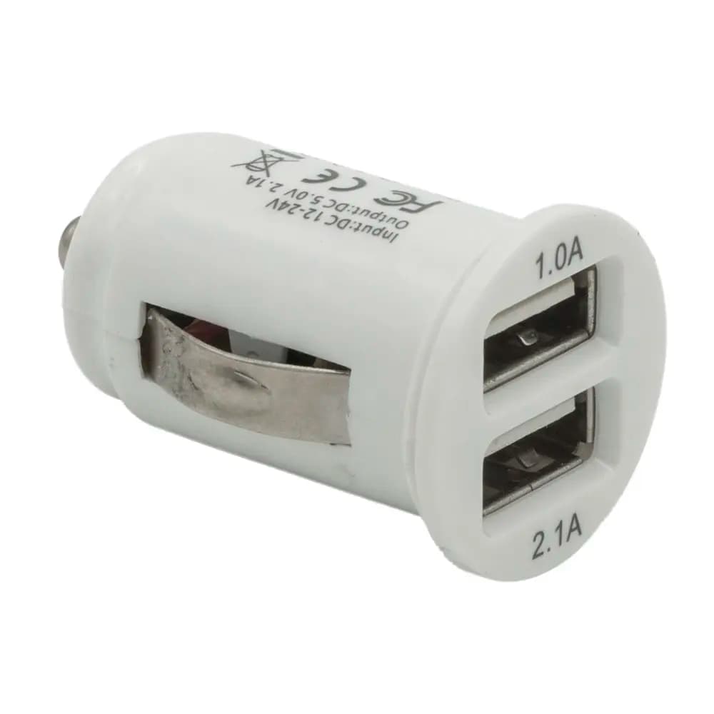 Autolader 2x USB 3,1A compact wit