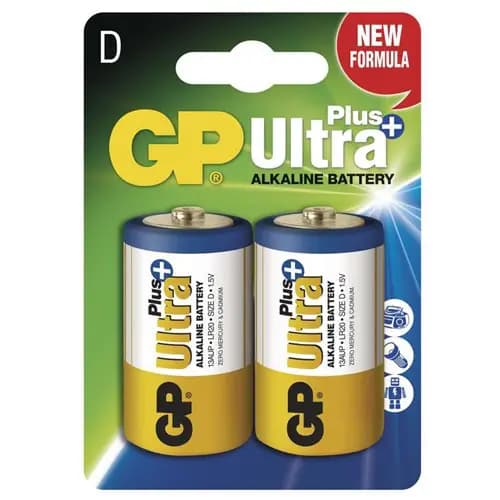 D Mono battery GP Alkaline Ultra Plus 1.5V (2pcs)