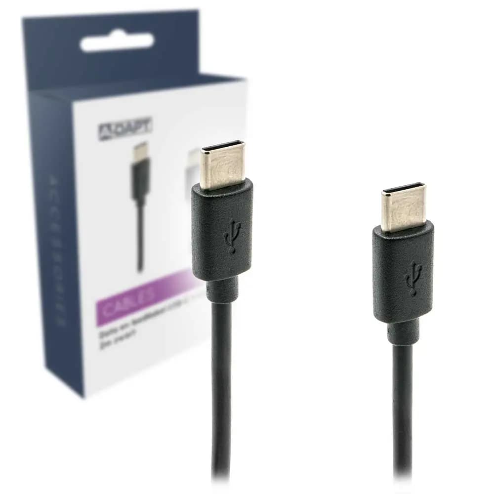 Data en laadkabel USB-C > USB-C 2m zwart