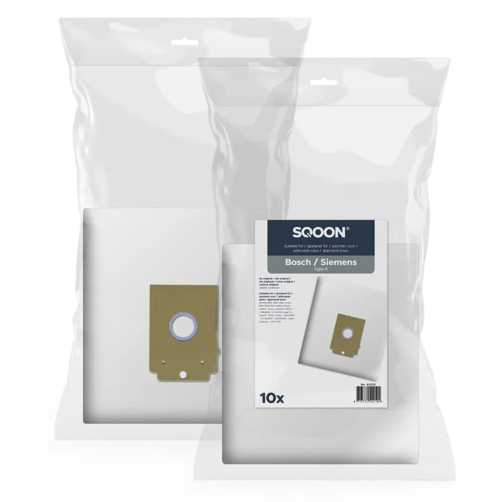 SQOON Staubsaugerbeutel passend für Bosch / Siemens Typ K