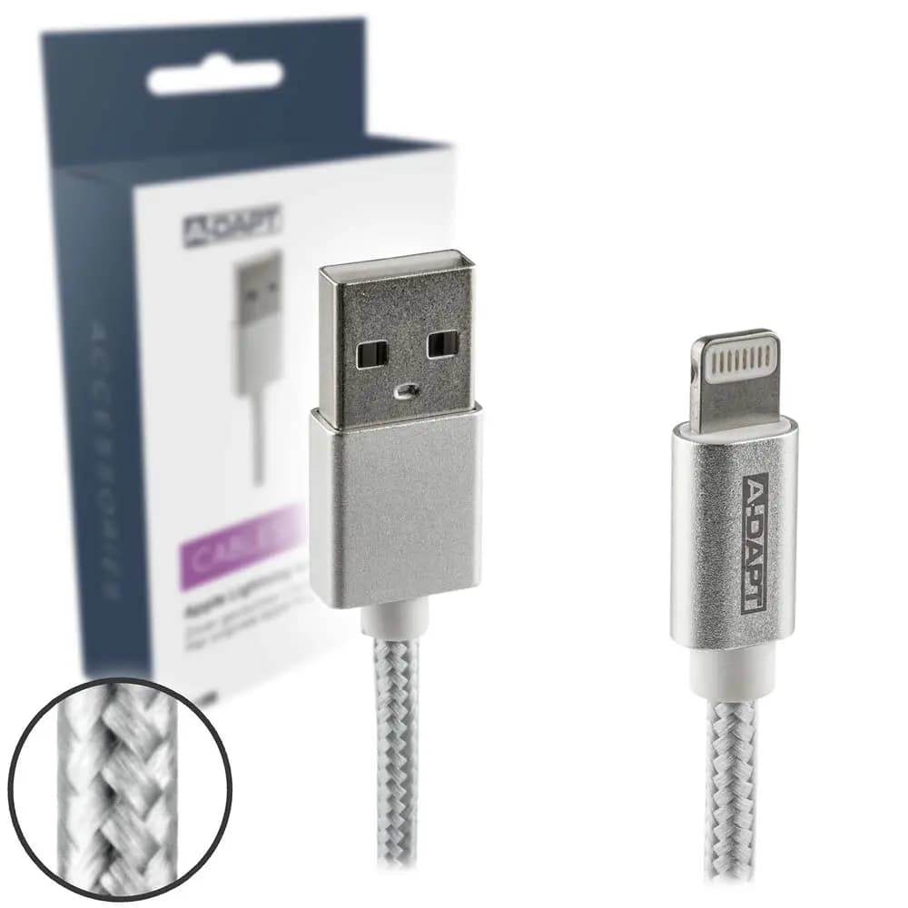 Data and charging cable Apple Lightning MFI 1m silver