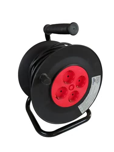 Cable reel 25 mtr. 4-fold 3 x 1mm²